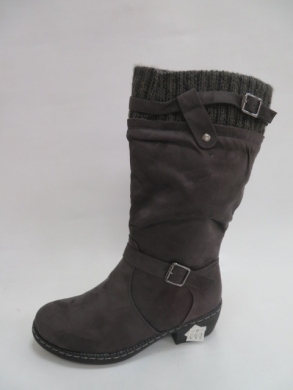 Kozaki damskie ocieplane na obcasie (37-42) 1817-5 GR