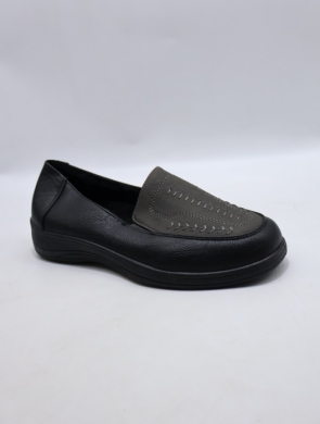 Półbuty damskie ocieplane na płaskim (37-42) E303B-3 BLACK/GREY