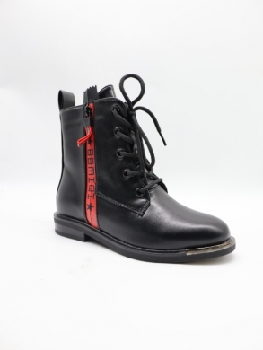Botki dziewczęce ocieplane (32-37) W-16 BLACK