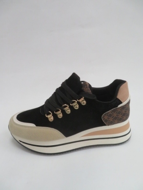 Buty sportowe damskie na koturnie (36-41) A2032 BLACK