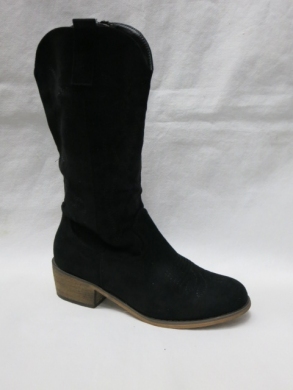 Kozaki damskie na płaskim (36-41) AB63 BLACK