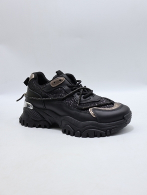 Buty sportowe damskie na płaskim (36-41) XLL-23185 BLACK