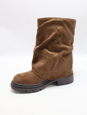 Botki damskie na obcasie (36-41) Q541 BROWN