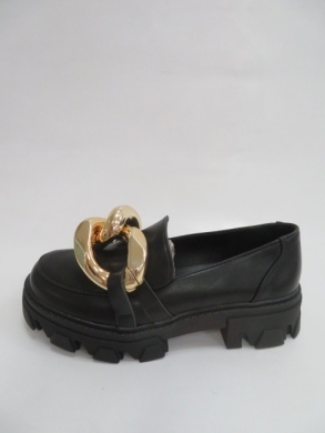 Mokasyny damskie na koturnie (36-41) NC1222 BLACK