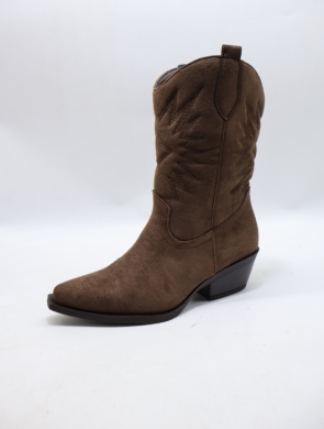 Kozaki damskie na obcasie (36-41) 386 BROWN
