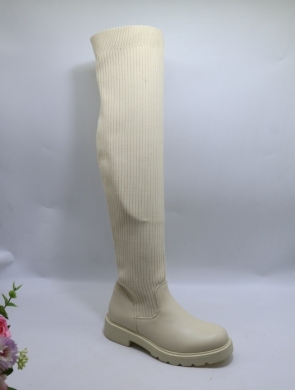 Kozaki damskie na płaskim (36-41) HQ327 BEIGE