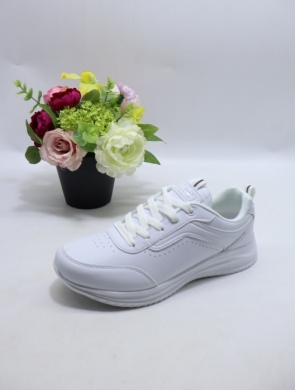 Buty sportowe damskie na płaskim (36-41) LXC8444 WHITE