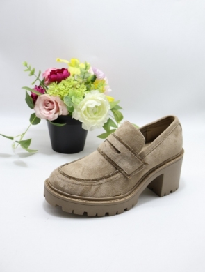 Półbuty damskie na obcasie (36-41) 9526A KHAKI