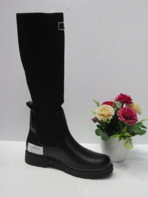Kozaki damskie na płaskim (36-41) 0-201 BLACK