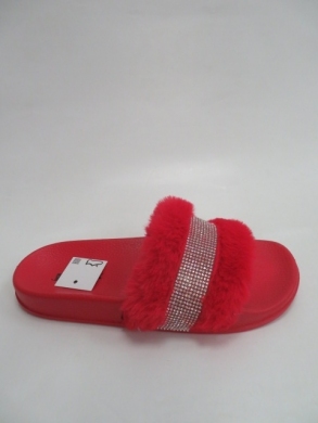 Klapki damskie z futerkiem (36-41) 44525 RED