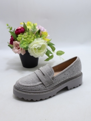 Mokasyny damskie na płaskim (36-41) LS5489 SILVER