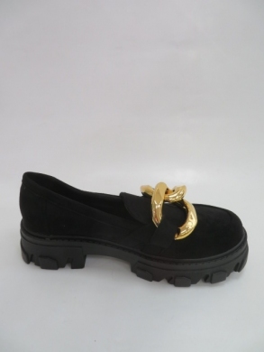 Mokasyny damskie na koturnie (36-41) G358 BLACK
