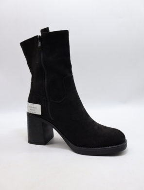 Botki damskie ocieplane na obcasie (36-41) RXJ-231 BLACK