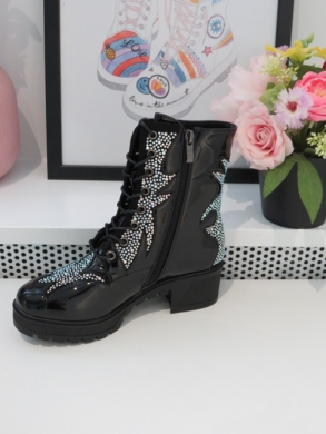 Botki damskie na obcasie (36-41) 15708 BLACK