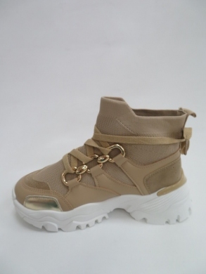 Sneakersy damskie wysokie (36-41) AB1705 KHAKI