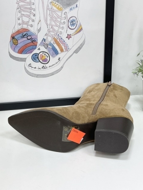 Botki damskie na obcasie (36-41) B904 CAMEL
