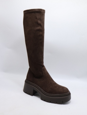 Kozaki damskie na obcasie (36-41) 9671A-1 BROWN