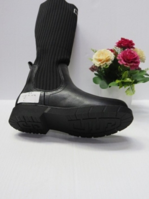 Kozaki damskie na płaskim (36-41) 0-201 BLACK