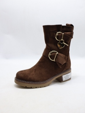 Botki damskie na obcasie (36-41) NOM-18 BROWN