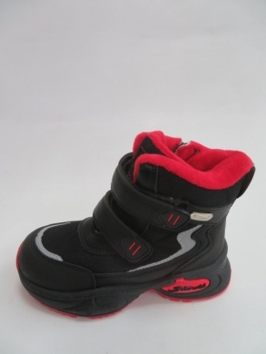 Botki chłopięce ocieplane (26-31) H273 BLACK/RED