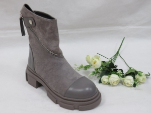 Botki damskie ocieplane na koturnie (36-41) NC1291 GREY