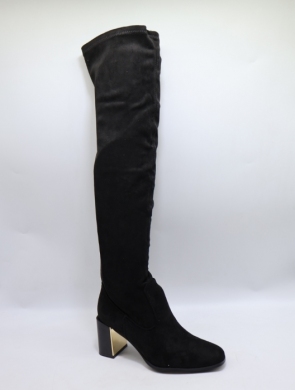 Kozaki damskie na obcasie (36-41) 1623 BLACK