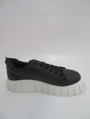 Buty sportowe damskie na koturnie (36-41) EJ02P BLACK