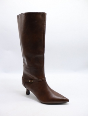 Kozaki damskie na szpilce (36-41) 9671 BROWN