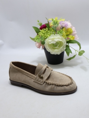 Mokasyny damskie na płaskim (36-41) 68-409 KHAKI
