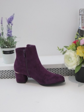 Botki damskie na obcasie (36-41) AA-14 PURPLE