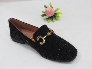 Mokasyny damskie na płaskim (36-41) 333-188 BLACK