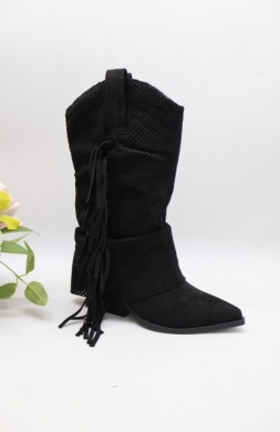 Kozaki damskie na obcasie (36-41) YY-95 BLACK