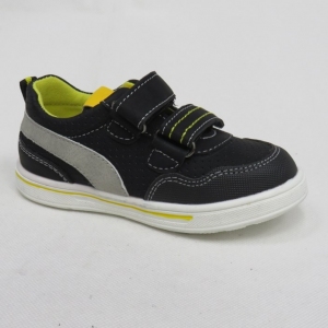 Buty sportowe chłopięce (21-26) P553 BLACK/YELLOW