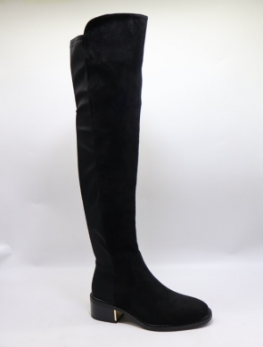 Kozaki damskie ocieplane na obcasie (36-41) H173 BLACK