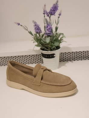 Mokasyny damskie na płaskim (36-41) 9753 KHAKI/SKO