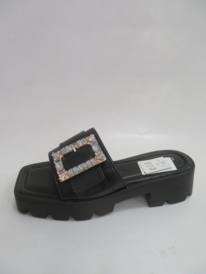 Klapki damskie na obcasie (36-41) SS135 BLACK