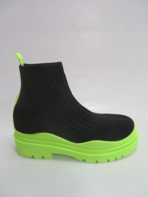 Sneakersy damskie wysokie (36-41) Y565 BLACK/GREEN