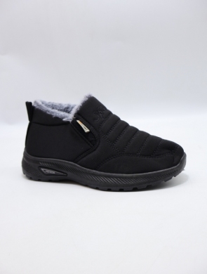Botki damskie ocieplane na płaskim (36-41) 7792-1 BLACK