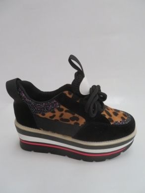 Sneakersy damskie niskie (36-41) R-468 BLACK