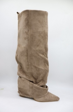 Kozaki damskie na obcasie (36-41) 2901A KHAKI