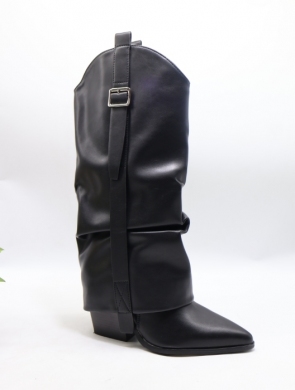 Kozaki damskie na obcasie (36-41) CLS508 BLACK