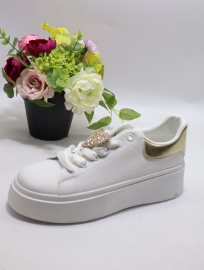 Buty sportowe damskie na płaskim (36-40) 097 GOLD