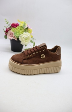 Buty sportowe damskie na koturnie (36-41) ZH26 BROWN