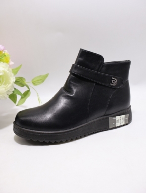 Botki damskie ocieplane na płaskim (36-41) X57-6 BLACK