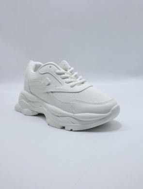 Buty sportowe damskie na płaskim (36-41) S219 WHITE