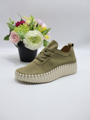 Buty sportowe damskie na płaskim (36-41) 5874 GREEN