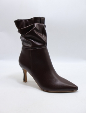 Botki damskie na szpilce (36-41) 8746-1 BROWN