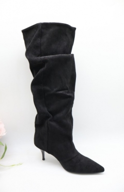 Kozaki damskie na płaskim (36-41) 52226 BLACK