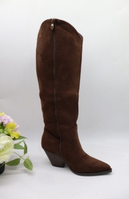 Kozaki damskie na obcasie (36-41) WZ133 BROWN