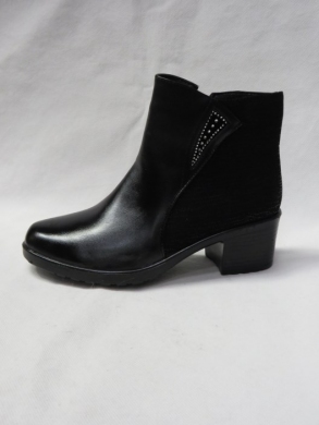 Botki damskie ocieplane na obcasie (36-43) 7602-1 BLACK